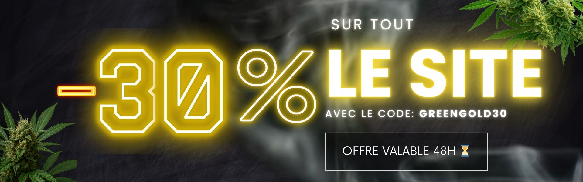Promo 30% sur tout le site Green Gold CBD